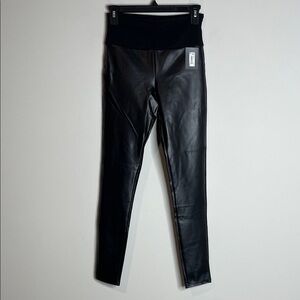 SPANX Red Hot | Women’s Black Faux Leather Leggings Size Small NWT